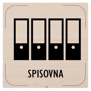 Znak drzwi - Buiro - piktogram, płyta drewniana, 80 x 80 mm