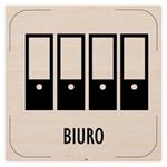 Znak drzwi - Buiro - piktogram, płyta drewniana, 80 x 80 mm