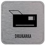 Znak drzwi - Drukarka - piktogram, płyta aluminiowa, 80 x 80 mm