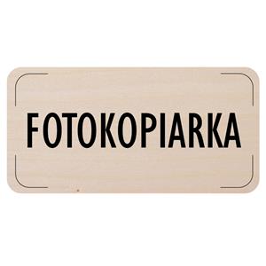 Znak drzwi - Fotokopiarka, płyta drewniana, 160 x 80 mm