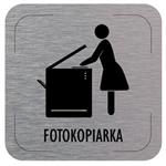 Znak drzwi - Fotokopiarka - piktogram, płyta aluminiowa, 80 x 80 mm