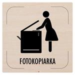 Znak drzwi - Fotokopiarka - piktogram, płyta drewniana, 80 x 80 mm