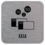Znak drzwi - Kasa - piktogram, płyta aluminiowa, 80 x 80 mm