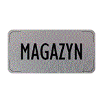 Znak drzwi - Magazyn, płyta aluminiowa, 160 x 80 mm