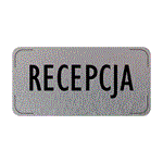 Znak drzwi - Recepcja, płyta aluminiowa, 160 x 80 mm