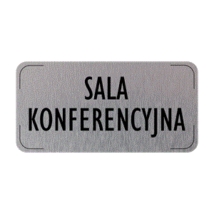 Znak drzwi - Sala konferencyjna , płyta aluminiowa, 160 x 80 mm