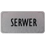 Znak drzwi - Serwer, płyta aluminiowa, 160 x 80 mm
