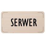 Znak drzwi - Serwer, płyta drewniana, 160 x 80 mm