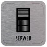 Znak drzwi - Serwer - piktogram, płyta aluminiowa, 80 x 80 mm