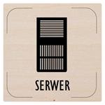 Znak drzwi - Serwer - piktogram, płyta drewniana, 80 x 80 mm