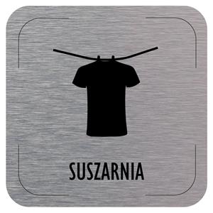 Znak drzwi - Suszarnia - piktogram, płyta aluminiowa, 80 x 80 mm