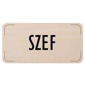 Znak drzwi - Szef, płyta drewniana, 160 x 80 mm