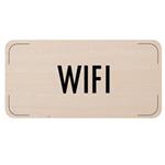 Znak drzwi - Wi-Fi, płyta drewniana, 160 x 80 mm