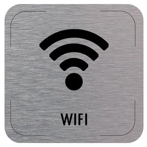 Znak drzwi - Wi-Fi - piktogram, płyta aluminiowa, 80 x 80 mm