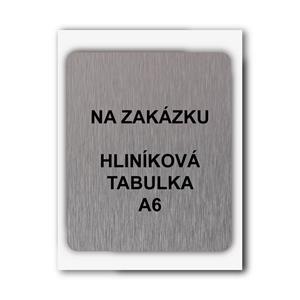 Znak na zamówienie, płyta aluminiowa, format A6 mm