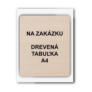 Znak na zamówienie, płyta drewniana, format A4 mm
